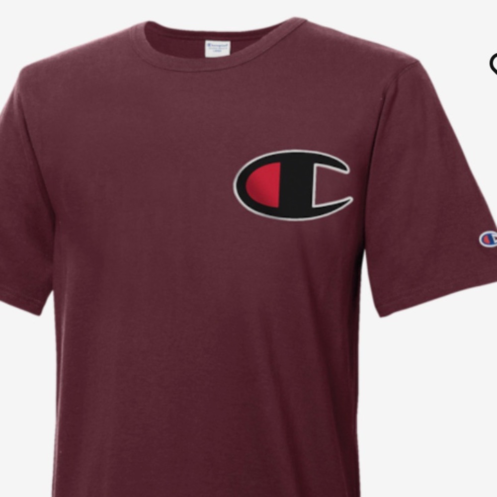 BrandNWT Champion Maroon Jersey Tee Shirt XL & XXL